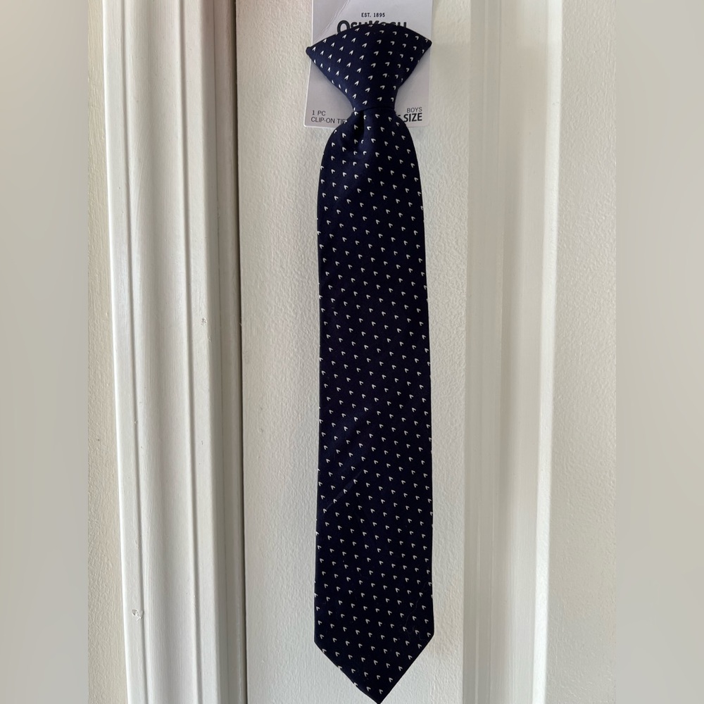 Kid’s Navy Blue Clip On Tie